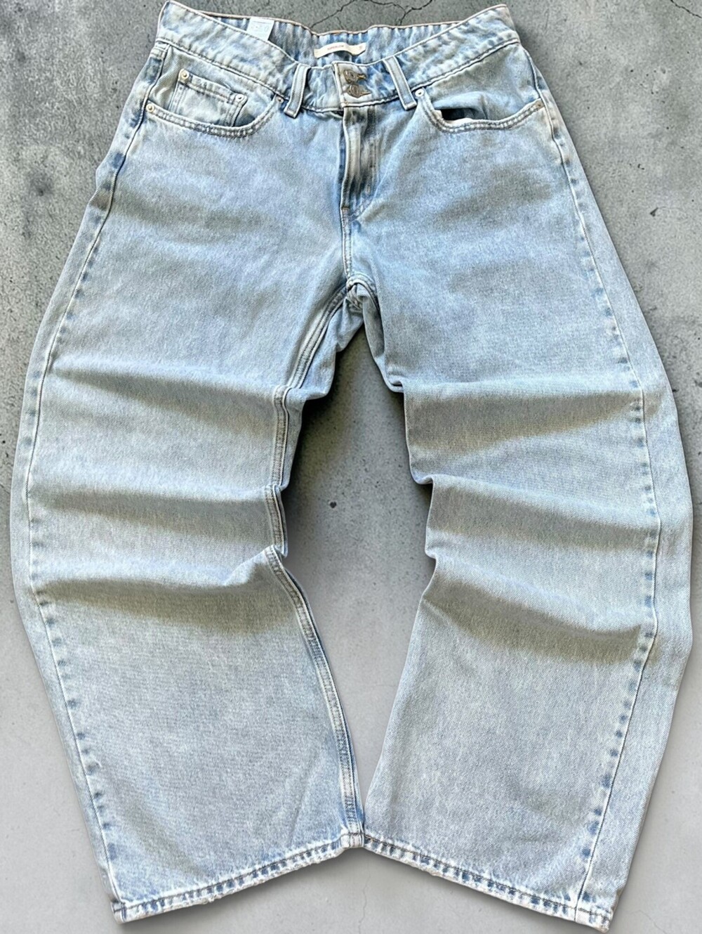 Levi's Superlow Baggy Y2K Wide Leg Jeans 34 x 31.5 Light Wash Denim Streetwear